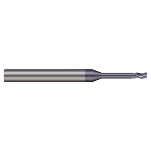 End Mill, 2 Flute, Corner Radius, 5.0 mm Cutter dia, Micro 100, Mfr#: MEFM-050-1500-25K